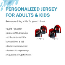 Load image into Gallery viewer, Personalized Extreme Motocross Jersey UPF30+ Kid Adult Dirt Bike Racing Long Sleeves Off-road NMS1130