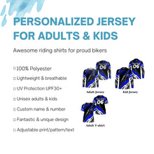 Load image into Gallery viewer, Motocross jersey kid adult UPF30+ custom dirt bike off-road shirt Work Less Ride More motorcycle PDT313