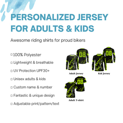 Custom number&name dirt bike racing jersey youth men UV camo motocross off-road motorcycle shirt PDT155