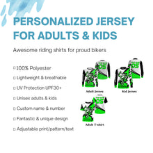 Load image into Gallery viewer, Personalized freestyle Motocross jersey kid men women UPF30+ extreme dirt bike riding off-road PDT260