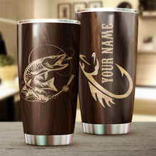 Load image into Gallery viewer, Musky Fishing Tumbler Cup Customize name Personalized Fishing gift for men and women - IPH1007