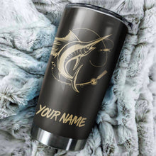 Load image into Gallery viewer, Sailfish fishing Tumbler Cup Customize name Personalized Fishing mug gift for fisherman - IPH946