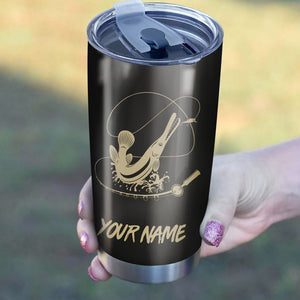Alligator Gar Fishing Tumbler Customize name Tumbler Cup Personalized Fishing gift for fisherman - IPH973