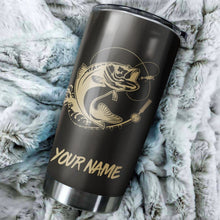 Load image into Gallery viewer, Largemouth Bass Fishing Tumbler Cup Customize name Personalized Fishing gift for fisherman - IPH979