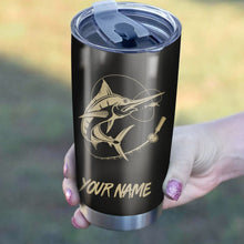 Load image into Gallery viewer, Swordfish Fishing Tumbler Cup Customize name Personalized Fishing gift for fisherman - IPH983