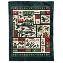 Load image into Gallery viewer, Christmas Walleye Fleece Blanket Christmas Walleye Fishing Gifts For Fishing Enthuasiast IPHW5672