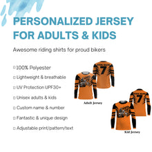 Load image into Gallery viewer, Custom Dirt Bike Jersey Send It UPF30+ Kid Adult Motocross Long Sleeves Off-road Motorcycle NMS1115