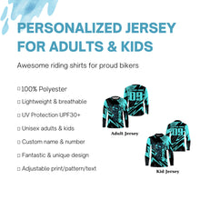 Load image into Gallery viewer, Personalized Motocross Jersey UPF30+ Kid Adult Off-road Dirt Bike Long Sleeves MX Racing NMS1143