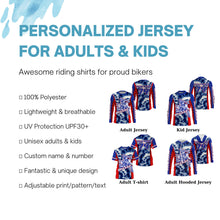 Load image into Gallery viewer, Custom racing jersey for Motocross UPF30+ MX youth kid adult shirt biker off-road motorcycle PDT81