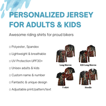 Load image into Gallery viewer, Personalized Patriotic MX Jersey UPF30+ Adult&amp;Kid Motocross Racing American Biker Motorcycle US Jersey| NMS718