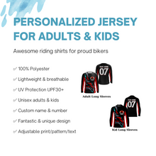 Load image into Gallery viewer, Personalized Motocross Jersey UPF30+ Speed Race Kid Adult Dirt Bike MX Racing Long Sleeves NMS1134