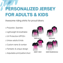 Load image into Gallery viewer, Personalized Motocross Jersey UPF30+ MX Racing Off-Road Adult&amp;Kid Riders Dirt Bike Jersey - Pink| NMS750