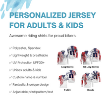 Load image into Gallery viewer, Dirtbike Racing Jersey UPF30+ Personalized Patriotic Motocross Off-road Riders American Riding Jersey| NMS610