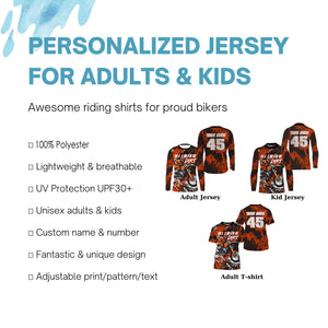 Personalized men women youth MX jersey dirt bike Motocross UV racing biker off-road long sleeves PDT207