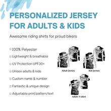 Load image into Gallery viewer, Skull black MX jersey Motocross kids adult custom dirt bike UPF30+ long sleeves off-road motorcycle PDT176