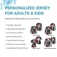 Load image into Gallery viewer, BMX Life Red BMX jersey adult kid bike shirt UPF30+ cycling gear BMX bicycle motocross racewear| SLC83
