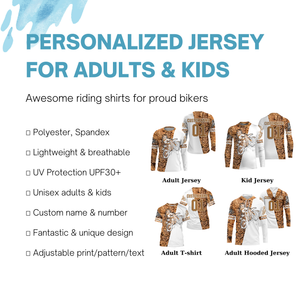 Kid&Adult Dirtbike racing jersey UPF30+ custom motocross off-road dirt track motorcycle racewear| NMS931