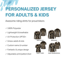 Load image into Gallery viewer, Personalized adult kid MTB jersey Custom UPF30+ Camouflage mountain bike riding shirt Cycling gear| SLC201