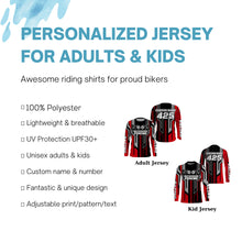 Load image into Gallery viewer, Personalized Extreme Motocross Jersey UPF30+ Kid Adult Dirt Bike MX Racing Long Sleeves NMS1135