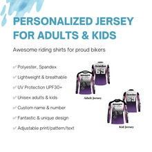 Load image into Gallery viewer, Motocross Girl Custom Jersey UPF30+ Adult&amp;Kid Brap Dirt Bike Racing Women Off-Road MX Motorcycle| NMS849