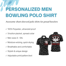 Load image into Gallery viewer, Grab Your Balls Funny Men Polo Bowling Shirt, Personalized Short Sleeves Bowlers Jersey NBP39