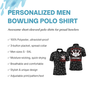 Grab Your Balls Funny Men Polo Bowling Shirt, Personalized Short Sleeves Bowlers Jersey NBP39