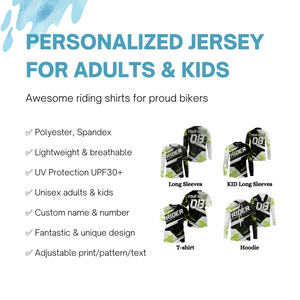 Personalized Riders Jersey UPF30+ Dirt Bike Racing Off-road Motorcycle Race Enduro Motocross Adult&Kid| NMS700