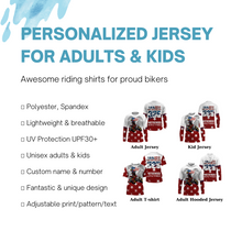 Load image into Gallery viewer, American Motocross Jersey UPF30+ Personalized Patriotic MX Off-Road Adult&amp;Kid Dirt Bike Jersey 4th July| NMS754