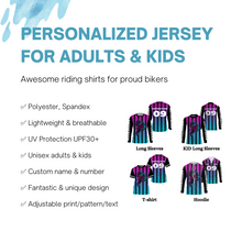 Load image into Gallery viewer, Personalized Motocross Jersey Kid&amp;Adult UPF30+ Racing Shirt Dirt Bike Off-road Biker Motorcycle Riders| NMS635