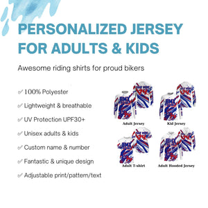 Personalized BMX racing gear UPF30+ adult kid BMX shirt extreme sport biking gear Cycling clothes| SLC109