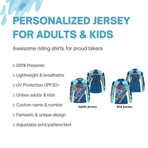 Extreme Motocross personalized jersey UPF30+ kid adult biker dirt bike MX racing long sleeves NMS1102