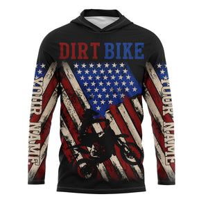 Personalized Dirt Bike Jersey UPF30+ American Motocross Off-Road Adult&Kid Patriotic MX Racing Jersey| NMS761