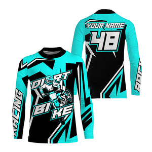 Personalized Dirt Bike Jersey UPF30+ Kid Adult Extreme Motocross MX Racing Long Sleeves Off-road NMS1132