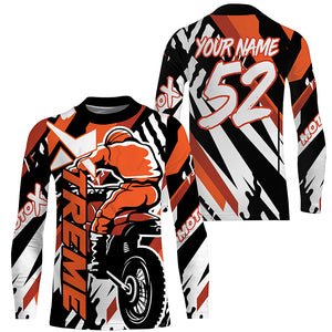 Personalized Xtreme Motocross Jersey UPF30+ Kid Adult Dirt Bike Long Sleeves MX Racing NMS1144