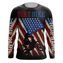 Load image into Gallery viewer, Personalized Dirt Bike Jersey UPF30+ American Motocross Off-Road Adult&amp;Kid Patriotic MX Racing Jersey| NMS761