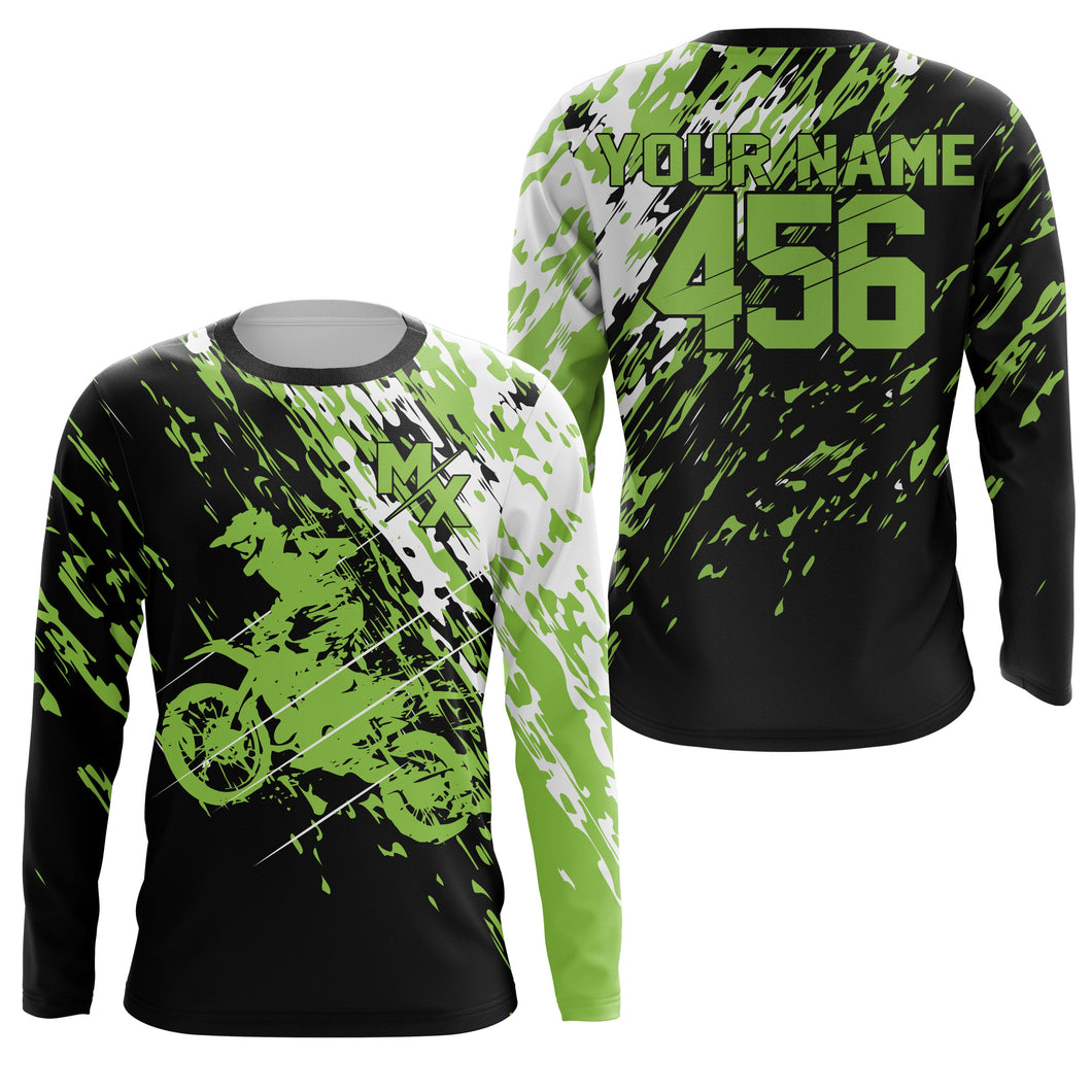 Personalized Dirt Bike Jersey UPF30+ Motocross Supercross Enduro Off-Road Adult&Kid Racing Jersey| NMS760