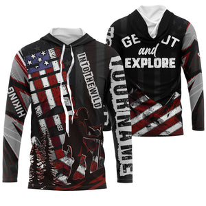 Personalized HikingJersey UPF30+, American Flag Shirt for Men Best Gift for Hikers Get Out and Explore| SP22