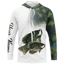 Load image into Gallery viewer, Crappie fishing ChipteeAmz&#39;s art custom name UV protection shirts with funny Crappie fish art AT031