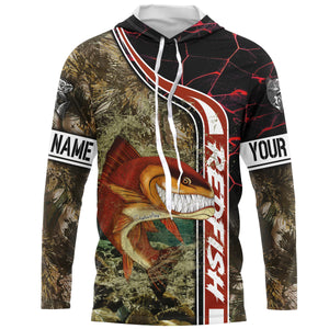 Redfish puppy drum fishing custom name with ChipteeAmz's art UV protection shirts AT021