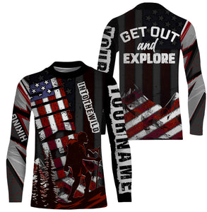 Personalized HikingJersey UPF30+, American Flag Shirt for Men Best Gift for Hikers Get Out and Explore| SP22