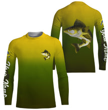 Load image into Gallery viewer, Walleye fishing ChipteeAmz&#39;s art custom name with angry Walleye fish art UV protection shirts AT029