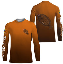 Load image into Gallery viewer, Flounder fishing custom name with angry Flounder ChipteeAmz&#39;s art UV protection shirts AT016