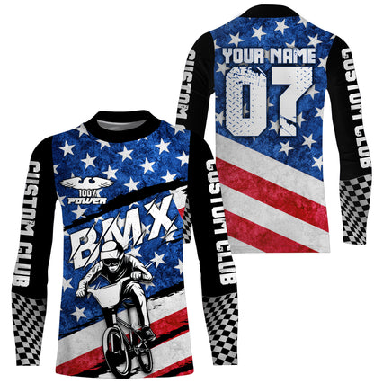 American Adult kid BMX jersey Custom UPF30+ USA Cycling bike shirt Off-road extreme sportswear| SLC22