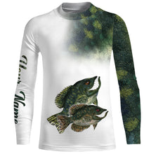 Load image into Gallery viewer, Crappie fishing ChipteeAmz&#39;s art custom name UV protection shirts with funny Crappie fish art AT031