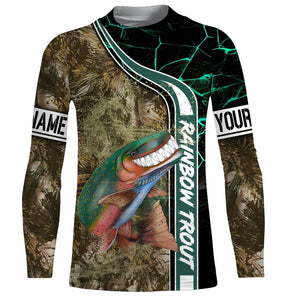 Rainbow trout fishing custom name with ChipteeAmz's art UV protection shirts AT022