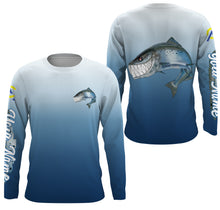 Load image into Gallery viewer, Salmon fishing custom name with funny Salmon ChipteeAmz&#39;s art UV protection shirts AT027