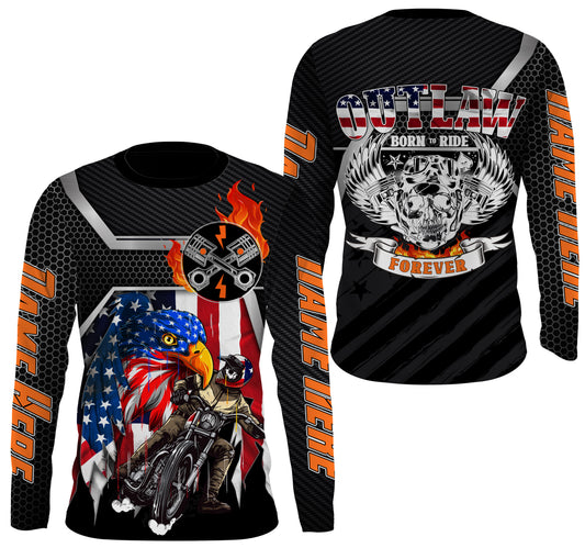 American Eagle Biker Jersey UPF30+ Anti UV Personalized Motorcycle Off-road Racing Patriotic Racewear| NMS462