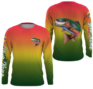 Trout fly fishing custom name with funny Trout ChipteeAmz's art UV protection shirts AT010