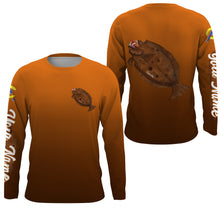 Load image into Gallery viewer, Flounder fishing custom name with angry Flounder ChipteeAmz&#39;s art UV protection shirts AT016
