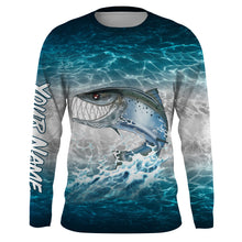 Load image into Gallery viewer, Salmon fishing water camo custom name with funny Salmon ChipteeAmz&#39;s art UV protection shirts AT028